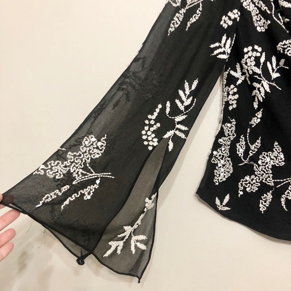 Vintage J Laxmi Beaded Top Petite Medium - Picture 2 of 7